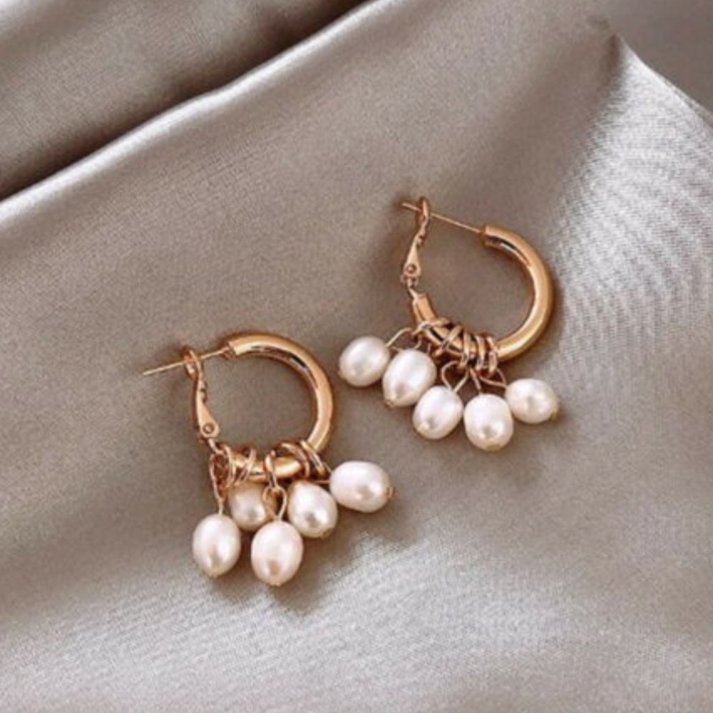 Pearl Hoop Earrings